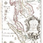 Historische Karte des alten Siam