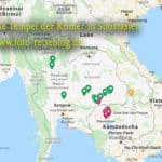 Karte der historischen Khmer Tempel in Südostasien