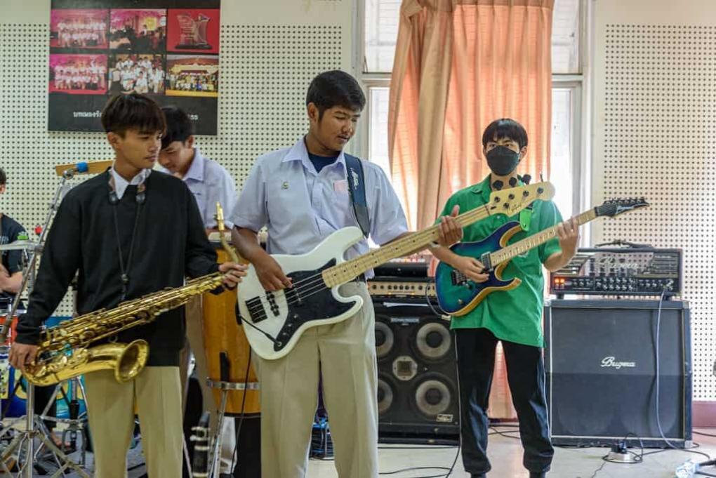 Bandmitglieder der Band Super Natural in Sukhothai - Thailand